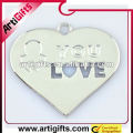 heart shaped metal love pendants